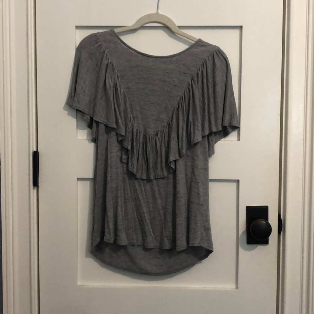 Anthropologie tank top with ruffle detail